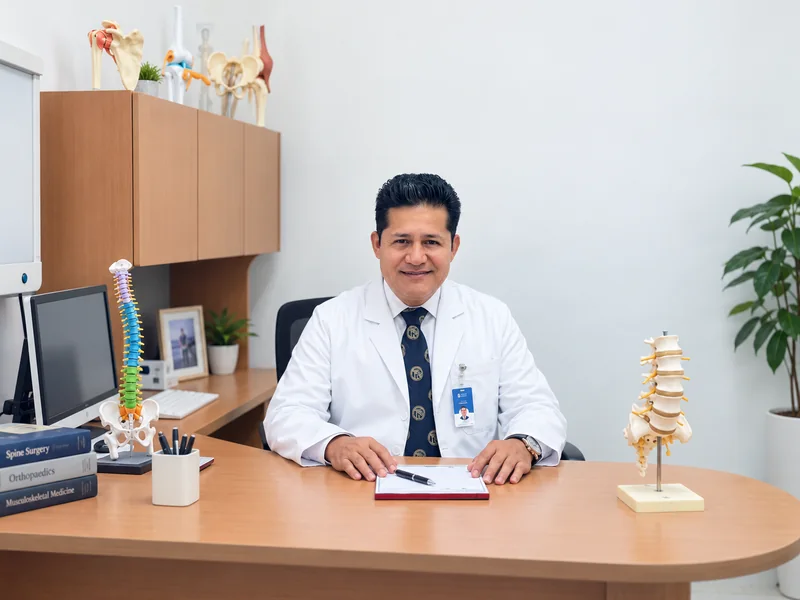 Dr. Enrique Méndez en su consultorio
