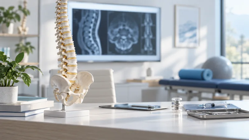 Modelo de columna vertebral, equipo de rehabilitación e instrumental médico